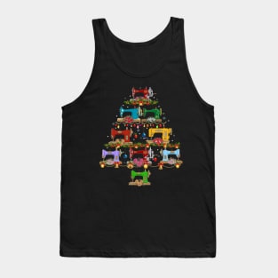 Sewing Machine Christmas Tree Quilting Tank Top